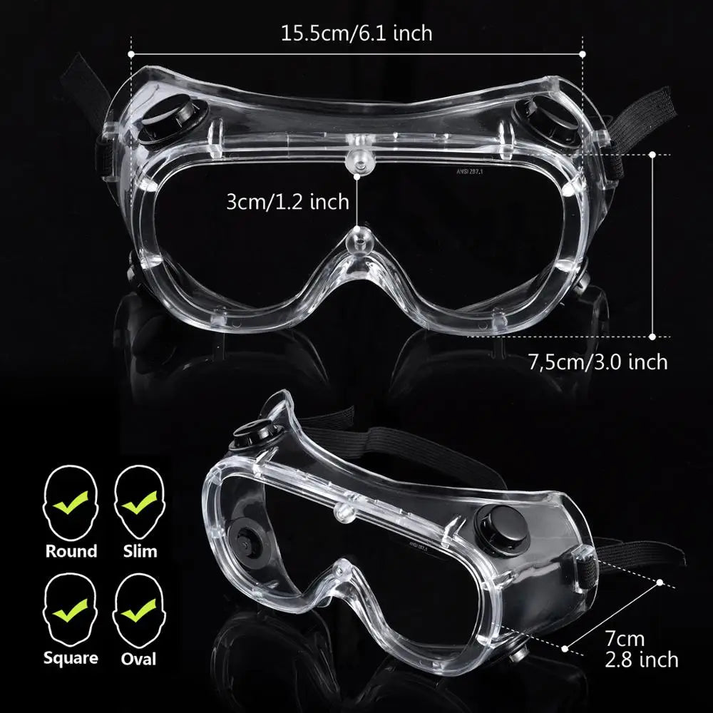 Safeyear Anti Fog Safety Goggles - SG032 Scratch Resistant & UV Protection Safety Glasses for Men, Eye  Sealed Protective