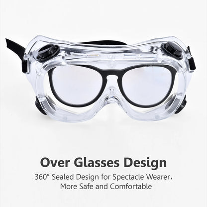 Safeyear Anti Fog Safety Goggles - SG032 Scratch Resistant & UV Protection Safety Glasses for Men, Eye  Sealed Protective