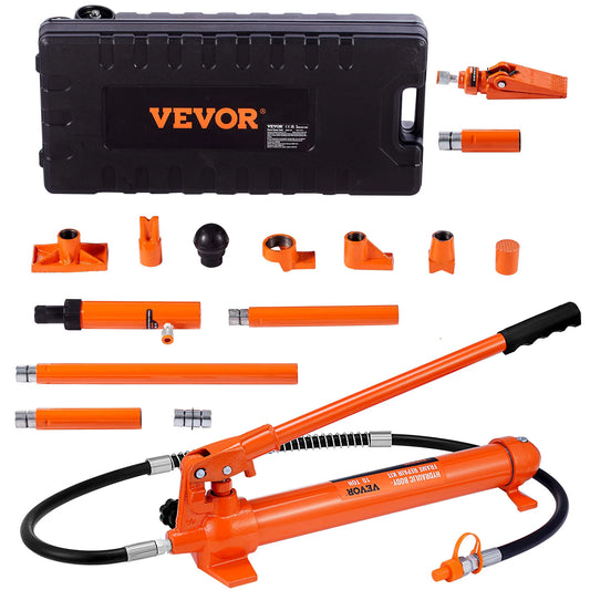 VEVOR 4/10/12/20 Ton Power Hydraulic Cylinder Jack Autobody Frame Repair Tool Kit Automotive Truck Lifting Jack Heavy Equipment