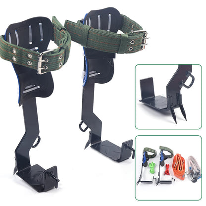 Tree Climbing Spike Set Safety Belt Adjustable Rescue Belt Belt Rope Stainess Lanyard Steel Safety Climbing Spike Set