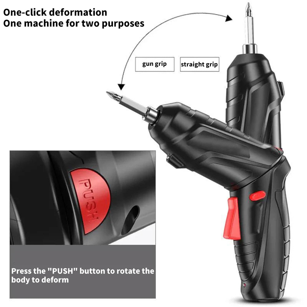 3.6V Mini Electric Drill Power Tools Household Repair 1800mAh Lithium Battery Wireless Impact Electric Cordless Screwdriver