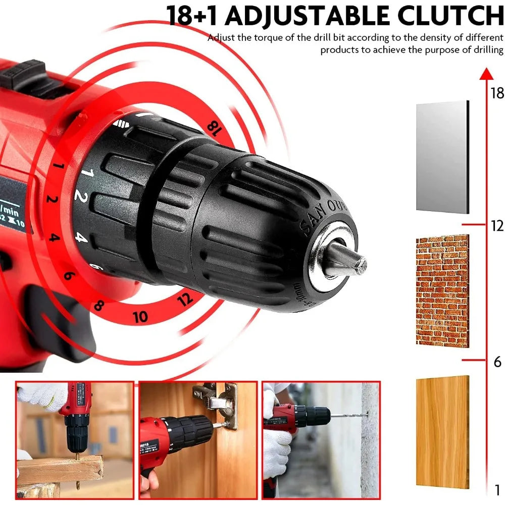 108Pcs Cordless Drill