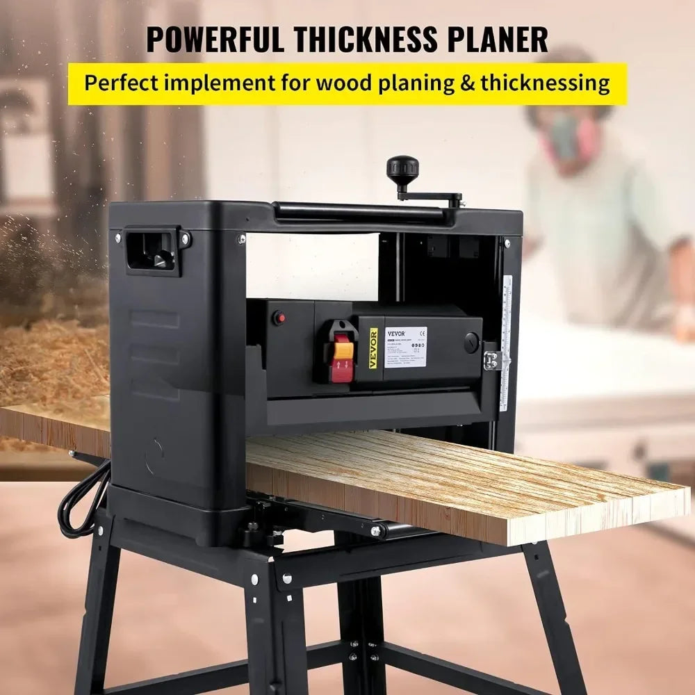 Thickness Planer 13-Inch Benchtop Planer 2000W Wood Planer 8000 Rpm Woodworking 15 AMP Foldable